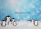 Kate Hiver Pingouins Neige Toile de fond conçu par Melissa King - Kate Backdrop FR