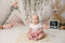 Kate Tente Floral Boho Beige Toile de fond conçue par Melissa King - Kate Backdrop FR