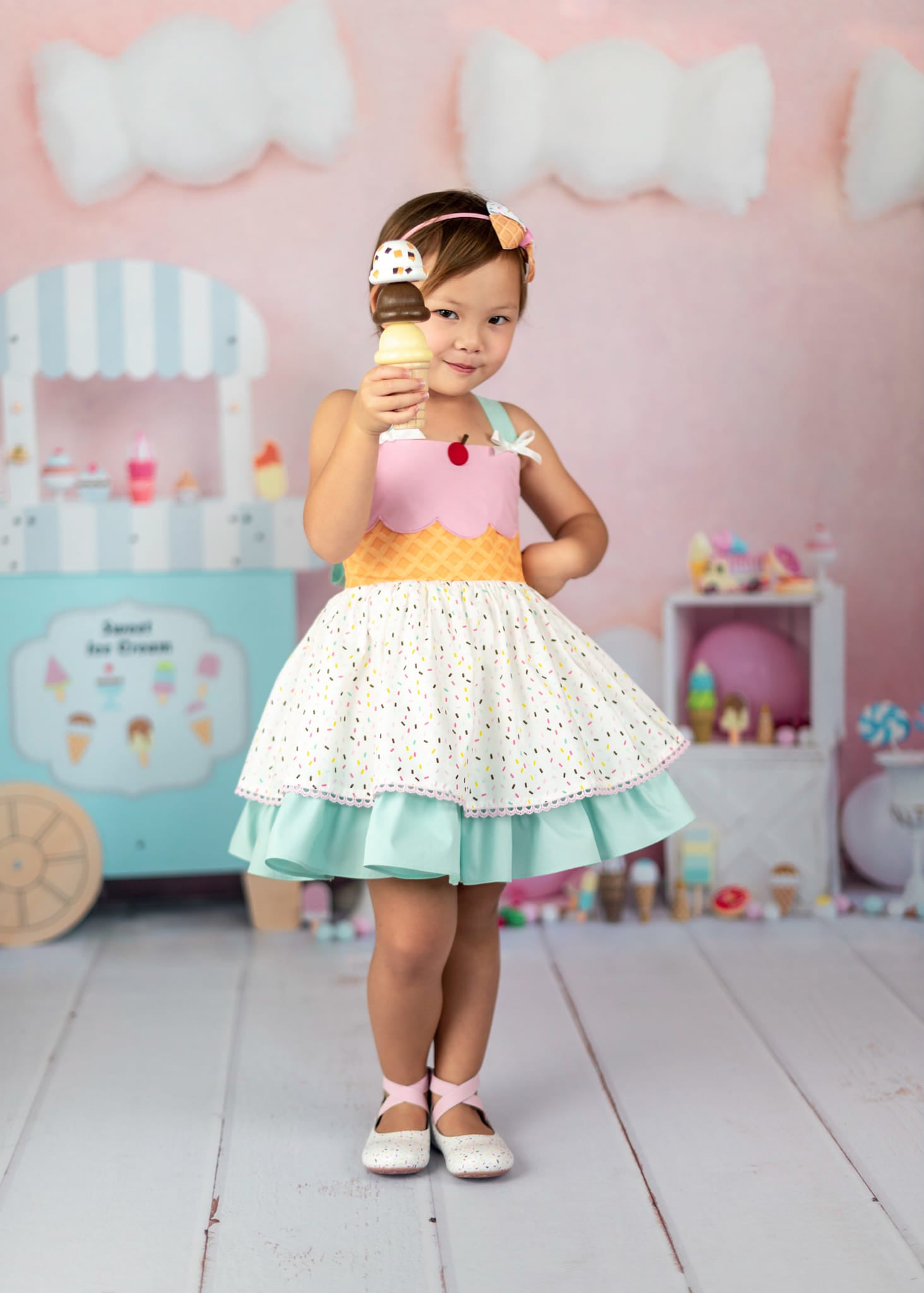 Kate Cake smash Crème Glacée Sucrée Enfant Toile de fond Conçu par Emetselch - Kate Backdrop FR