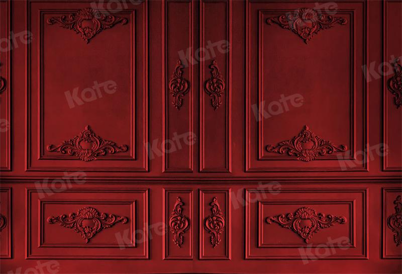 Kate Mur Rétro Vintage Rouge foncé Toile de fond pour la photographie - Kate Backdrop FR