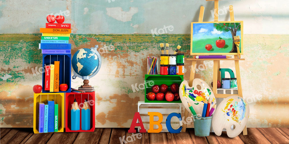 Kate Retour à l'école Artiste Rétro Toile de fond conçu par Emetselch - Kate Backdrop FR