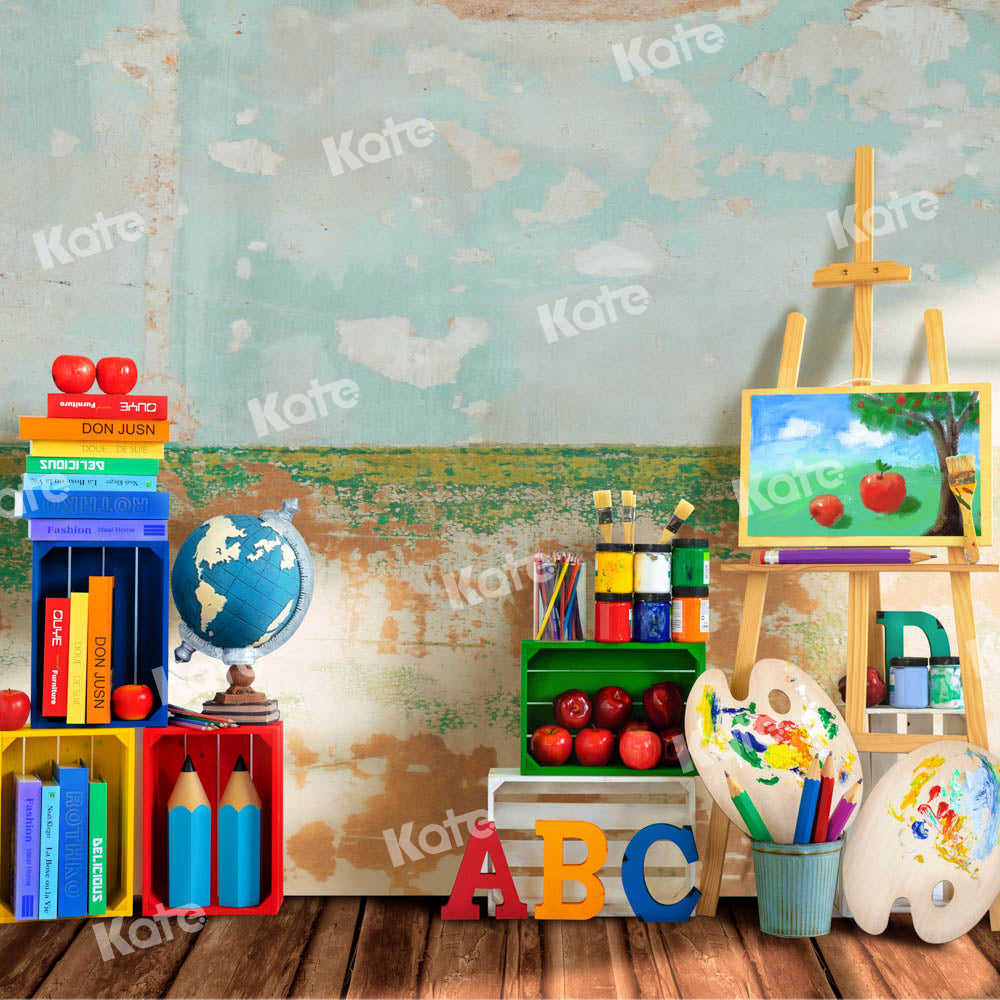 Kate Retour à l'école Artiste Rétro Toile de fond conçu par Emetselch - Kate Backdrop FR