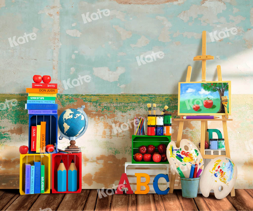 Kate Retour à l'école Artiste Rétro Toile de fond conçu par Emetselch - Kate Backdrop FR