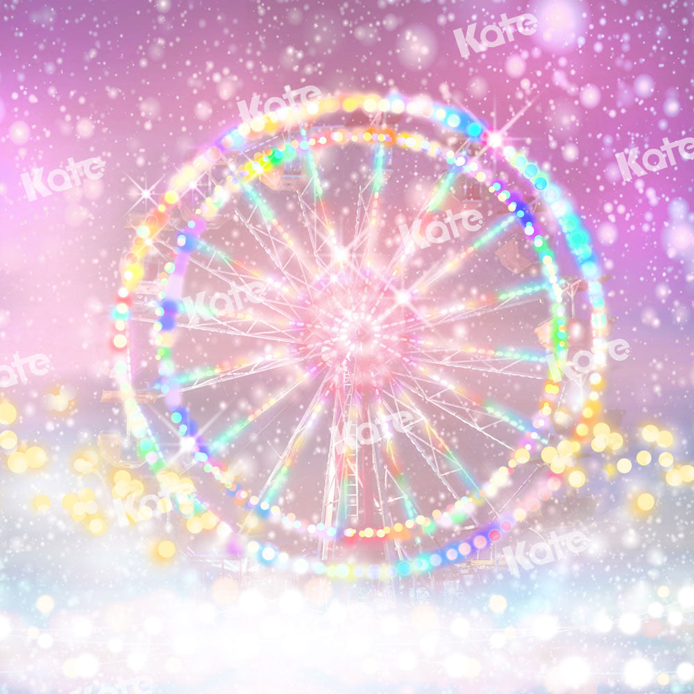 Kate Bokeh Fantaisie Grande roue Rose Enfant Toile de fond conçue par GQ - Kate Backdrop FR