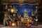 Kate Noël Arbres Étoile Cerf Bois Fenêtre Toile de fond pour la photographie - Kate Backdrop FR