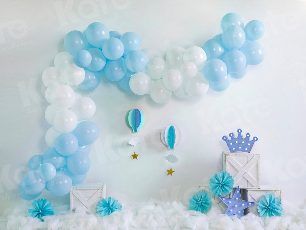 Kate Bleu Ballons Anniversaire Toile de fond conçu par Emetselch