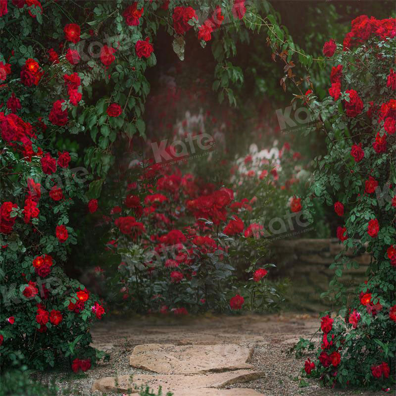 Kate Saint Valentin Rétro Fleurs Jardin Toile de fond pour la photographie