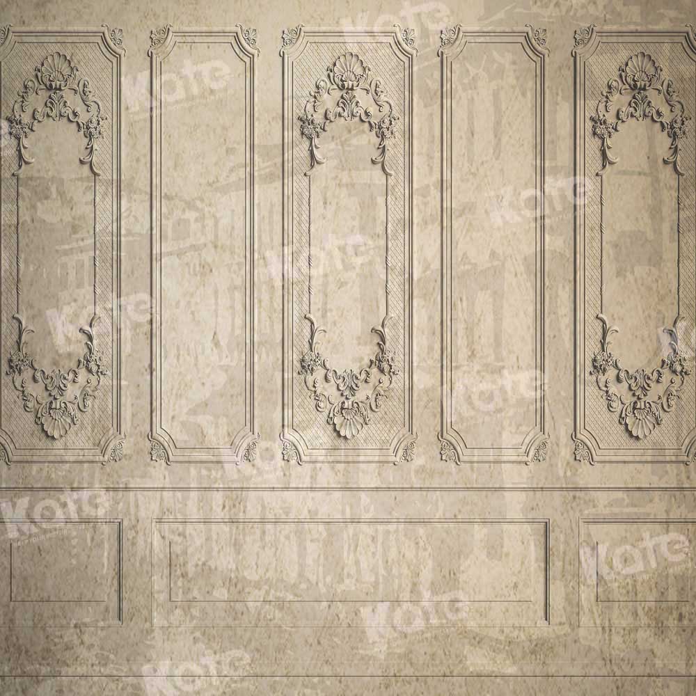 Kate Rétro Mur Vintage Beige Toile de fond conçue par Chain Photographie - Kate Backdrop FR