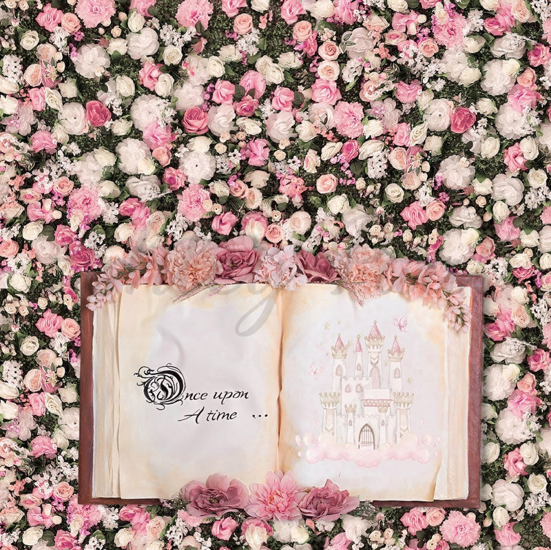 Kate Rose Livre Fleurs Saint-Valentin Toile de fond conçu par Ashley Paul