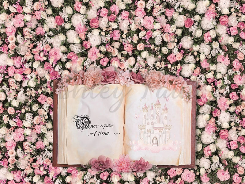 Kate Rose Livre Fleurs Saint-Valentin Toile de fond conçu par Ashley Paul