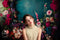 Kate Sarcelle foncée Fleurs Beaux-arts Toile de fond conçue par Mini MakeBelieve - Kate Backdrop FR