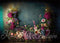 Offres Éclair-Kate Sarcelle foncée Fleurs Beaux-arts Toile de fond en Laine conçue par Mini MakeBelieve - Kate Backdrop FR