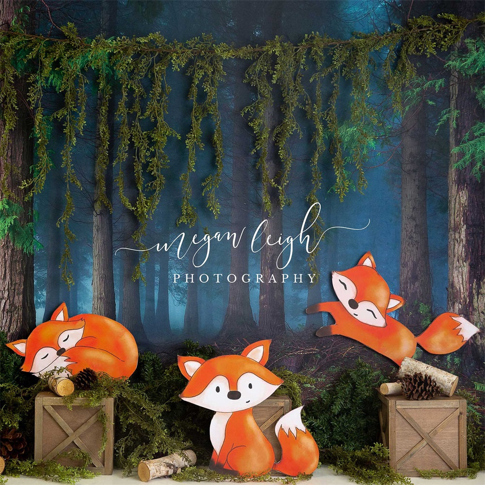Kate Renard Bois Forêt Aventure Toile de fond conçue par Megan Leigh - Kate Backdrop FR