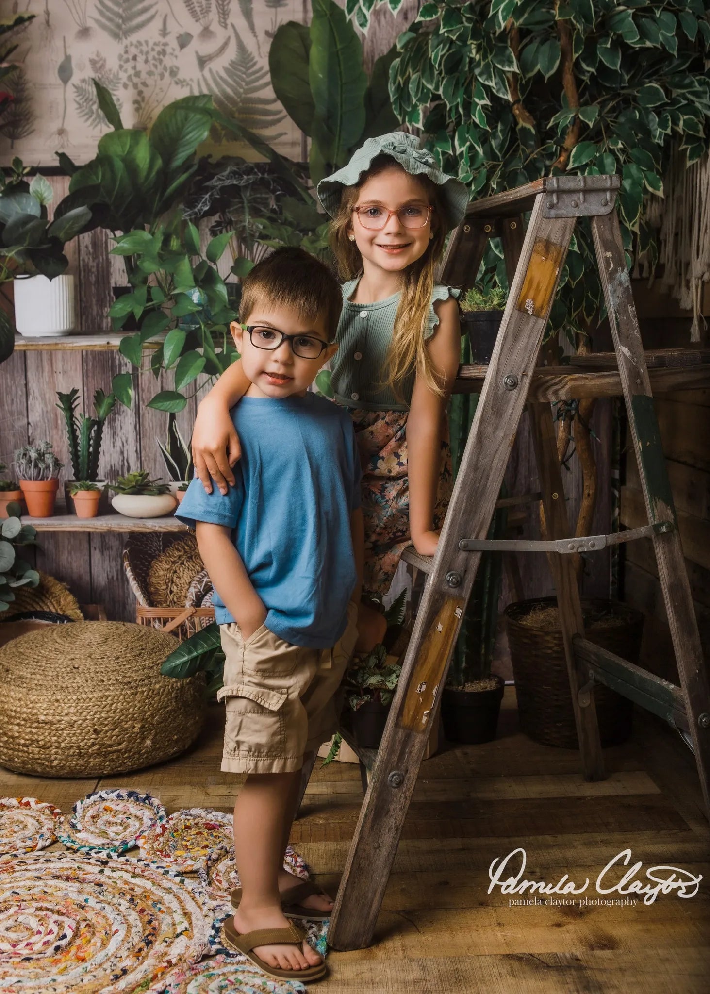 Kate Été Rustique Boutique de plantes Toile de fond conçue par Mandy Ringe - Kate Backdrop FR