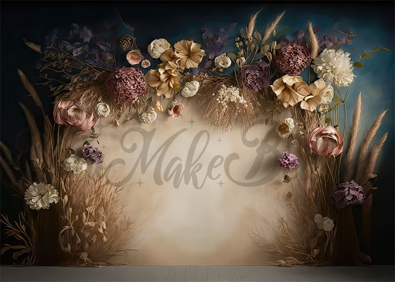 Kate Beaux-Arts Bohème Floral séché Toile de fond conçue par Mini MakeBelieve