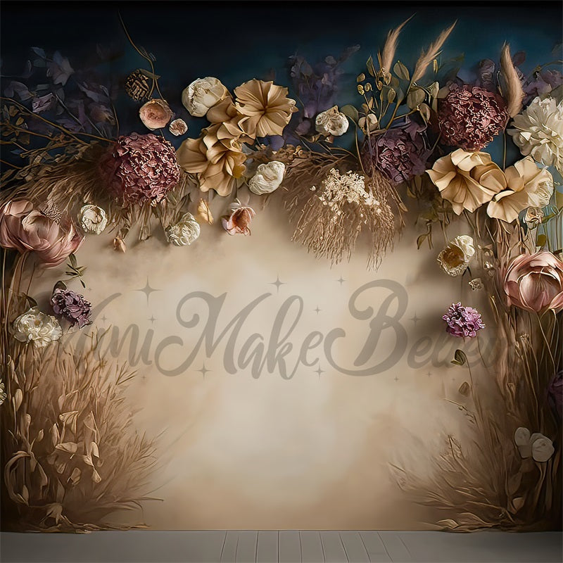 Kate Beaux-Arts Bohème Floral séché Toile de fond conçue par Mini MakeBelieve - Kate Backdrop FR