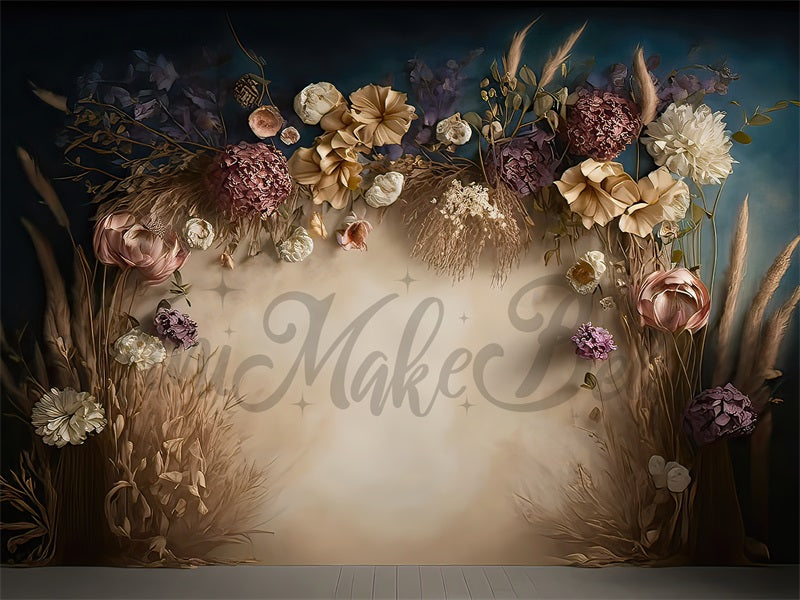 Kate Beaux-Arts Bohème Floral séché Toile de fond conçue par Mini MakeBelieve - Kate Backdrop FR