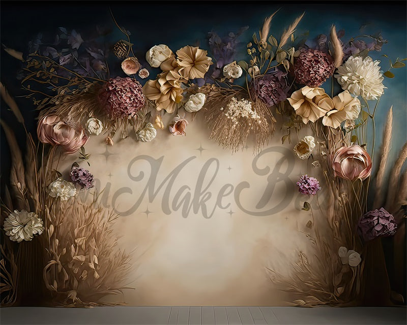 Kate Beaux-Arts Bohème Floral séché Toile de fond conçue par Mini MakeBelieve - Kate Backdrop FR