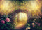 Kate Peinture Beaux-arts Arche Forêt Roses Toile de fond conçue par Mini MakeBelieve - Kate Backdrop FR