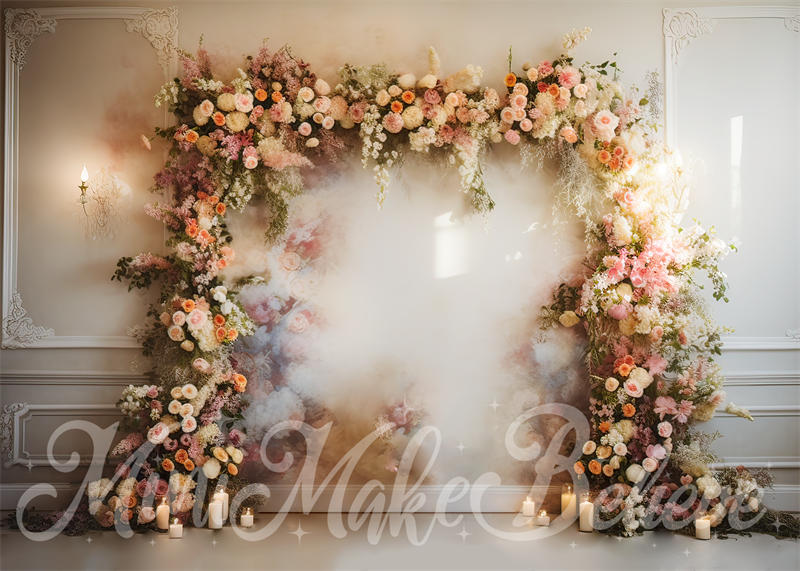Kate Beaux-Arts Arche fleurie Anniversaire Mariage Toile de fond conçue par Mini MakeBelieve