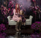 Kate Beaux-Arts Violet Chambre Florale Toile de fond conçue par Mini MakeBelieve - Kate Backdrop FR
