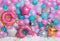 Kate Ballons Cake smash Bonbons Donut Toile de fond conçu par Emetselch - Kate Backdrop FR