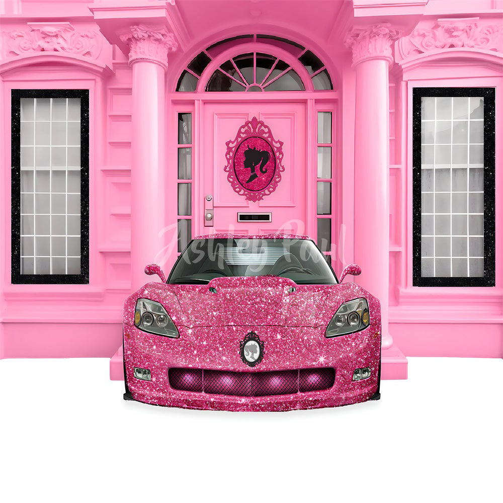 Kate Rose Maison Voiture Poupée Fantaisie Toile de fond conçu par Ashley Paul