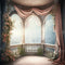 Kate Fleurs Rétro Romantique Balcon Scène Toile de fond pour la photographie - Kate Backdrop FR