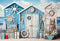 Kate Bord de mer Été Bleu Maison Toile de fond conçue par Chain Photographie - Kate Backdrop FR