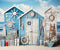 Kate Bord de mer Été Bleu Maison Toile de fond conçue par Chain Photographie - Kate Backdrop FR