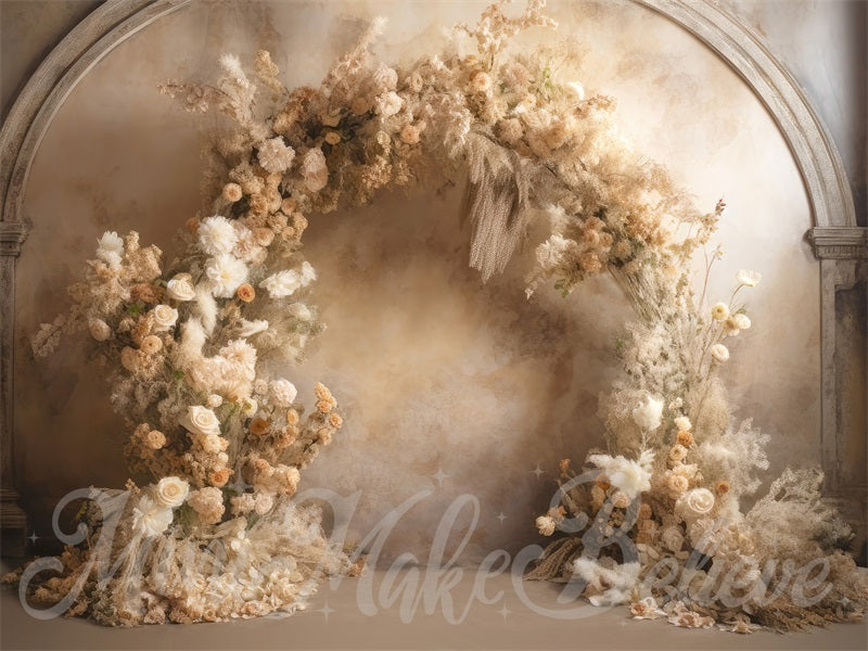 Kate Beaux-Arts Arche de fleurs Mariage Anniversaire Toile de fond conçue par Mini MakeBelieve