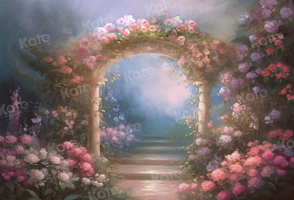 Kate Beaux-Arts Jardin Arche florale Toile de fond conçue par GQ - Kate Backdrop FR
