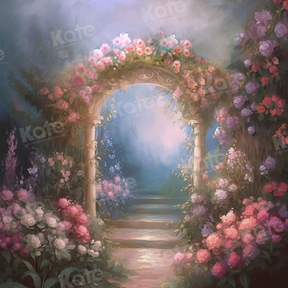 Kate Beaux-Arts Jardin Arche florale Toile de fond conçue par GQ - Kate Backdrop FR