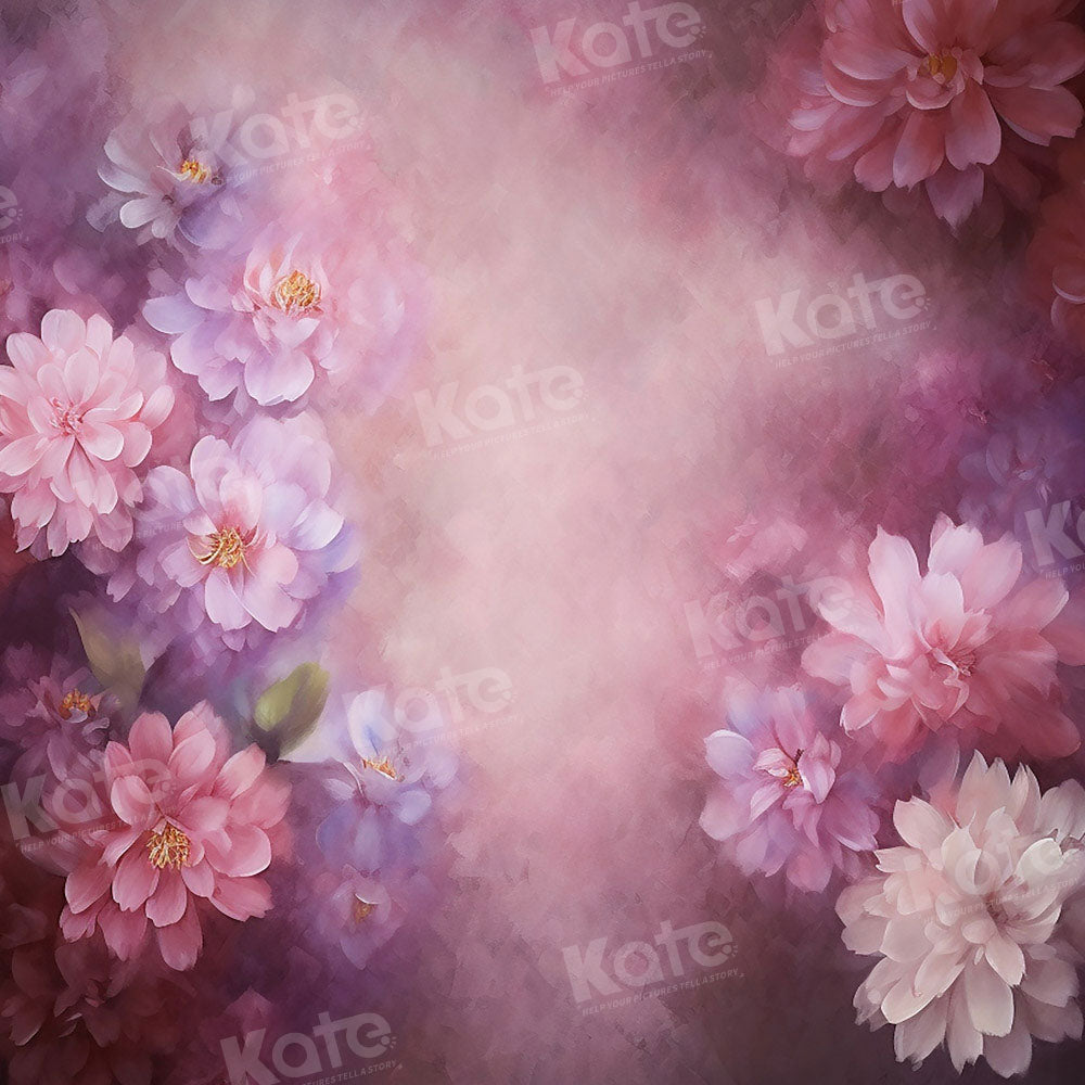 Kate Beaux-Arts Violet Florale Toile de fond conçue par GQ