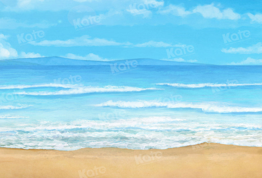 Kate Plage Été Océan bleu Toile de fond Conçu par Chain Photographie - Kate Backdrop FR