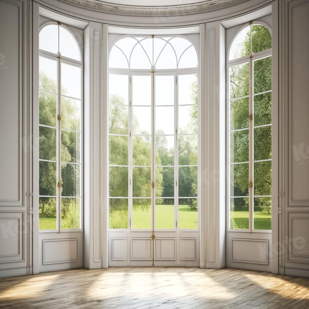 Kate Fenêtre Intérieur Arbre vert Toile de fond Conçu par Chain Photographie - Kate Backdrop FR