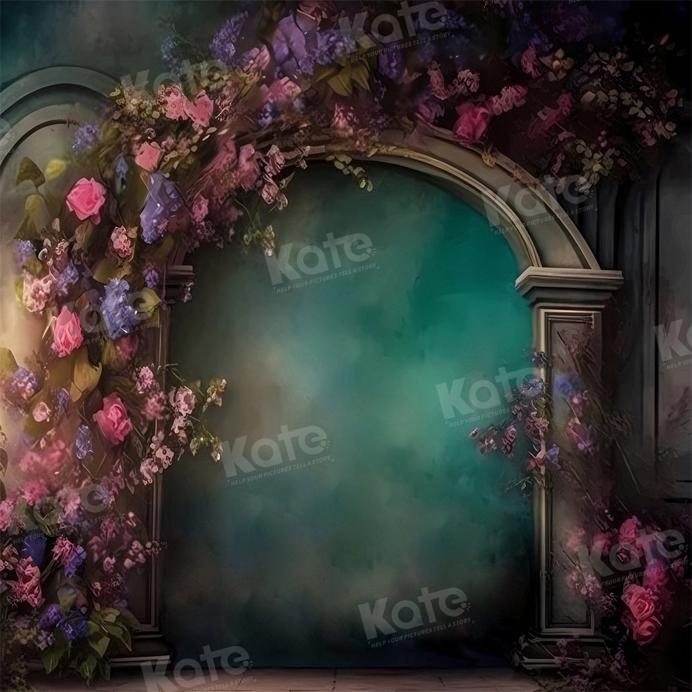 Kate Beaux-Arts Arche de fleurs Porte Toile de fond pour la photographie