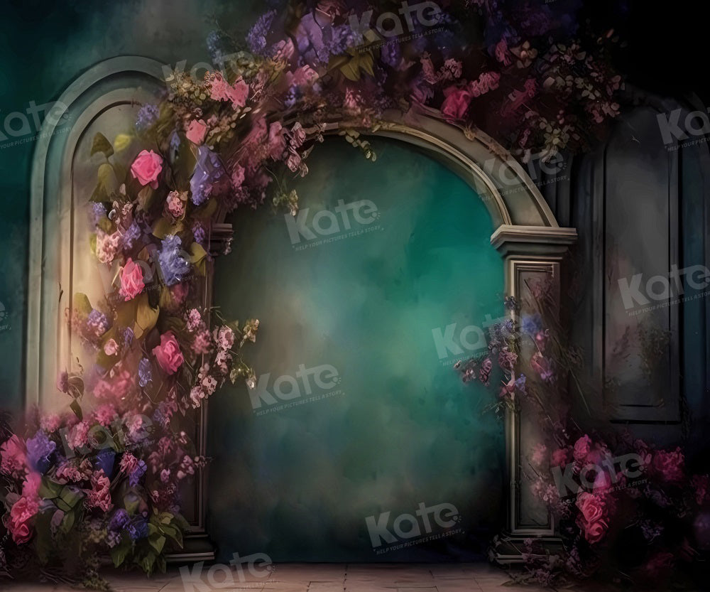 Kate Beaux-Arts Arche de fleurs Porte Toile de fond pour la photographie