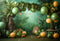 Kate Cake smash Ballons Forêt Vert Toile de fond pour la photographie - Kate Backdrop FR