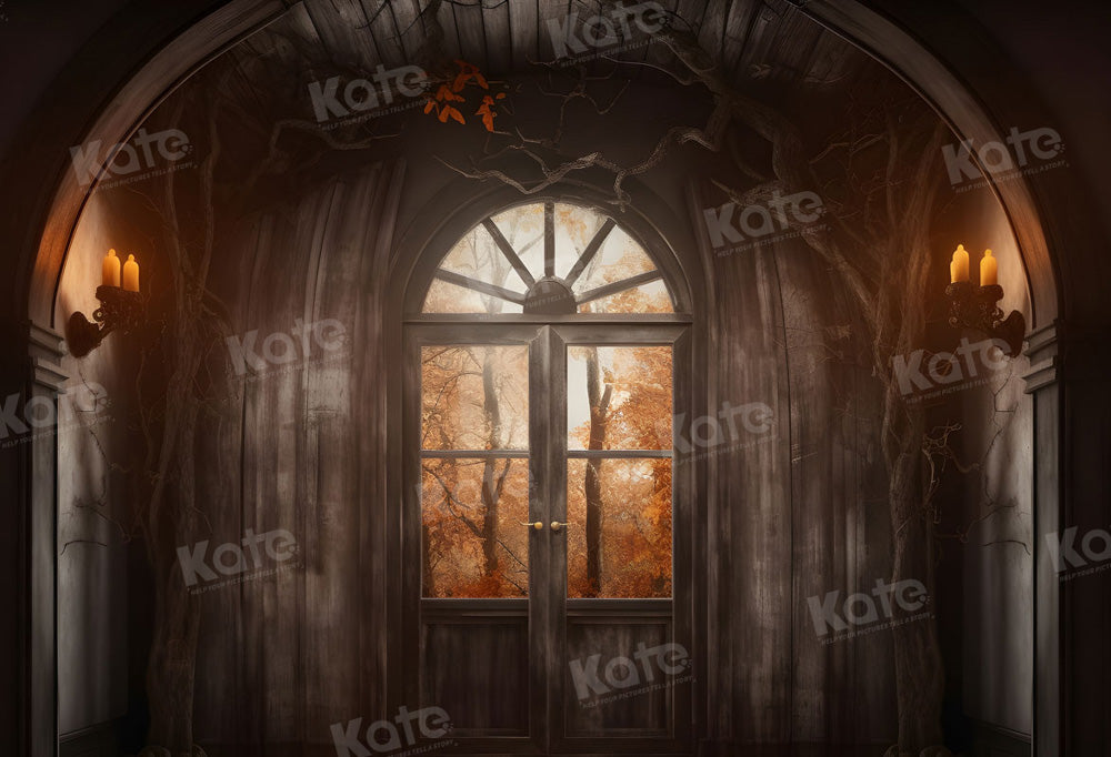 Kate Automne Rétro Chambre Fenêtre Toile de fond pour la photographie