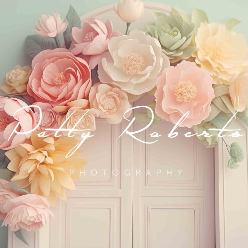 Kate Pastel Puissance de pétale Mariage floral Toile de fond Conçu par Patty Robert - Kate Backdrop FR