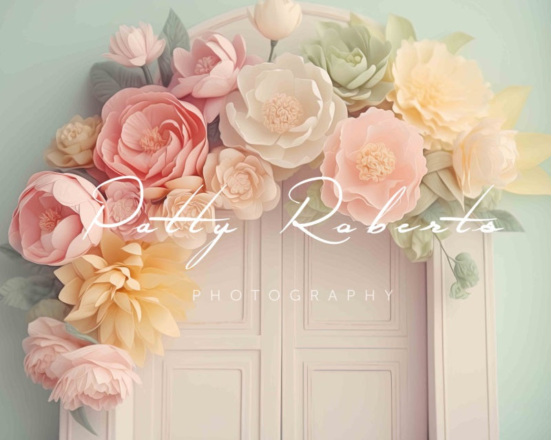 Kate Pastel Puissance de pétale Mariage floral Toile de fond Conçu par Patty Robert - Kate Backdrop FR