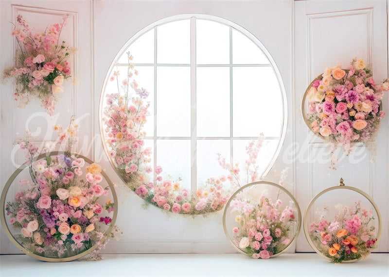 Kate Chambre lumineuse Couronnes de fleurs Toile de fond conçue par Mini MakeBelieve
