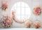 Kate Chambre lumineuse Couronnes de fleurs Toile de fond conçue par Mini MakeBelieve - Kate Backdrop FR