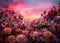 Kate Beaux-Arts Floral Coucher de soleil Roses Toile de fond conçue par Mini MakeBelieve - Kate Backdrop FR