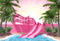 Kate Toboggan aquatique Piscine Plaisir Toile de fond conçu par Ashley Paul - Kate Backdrop FR