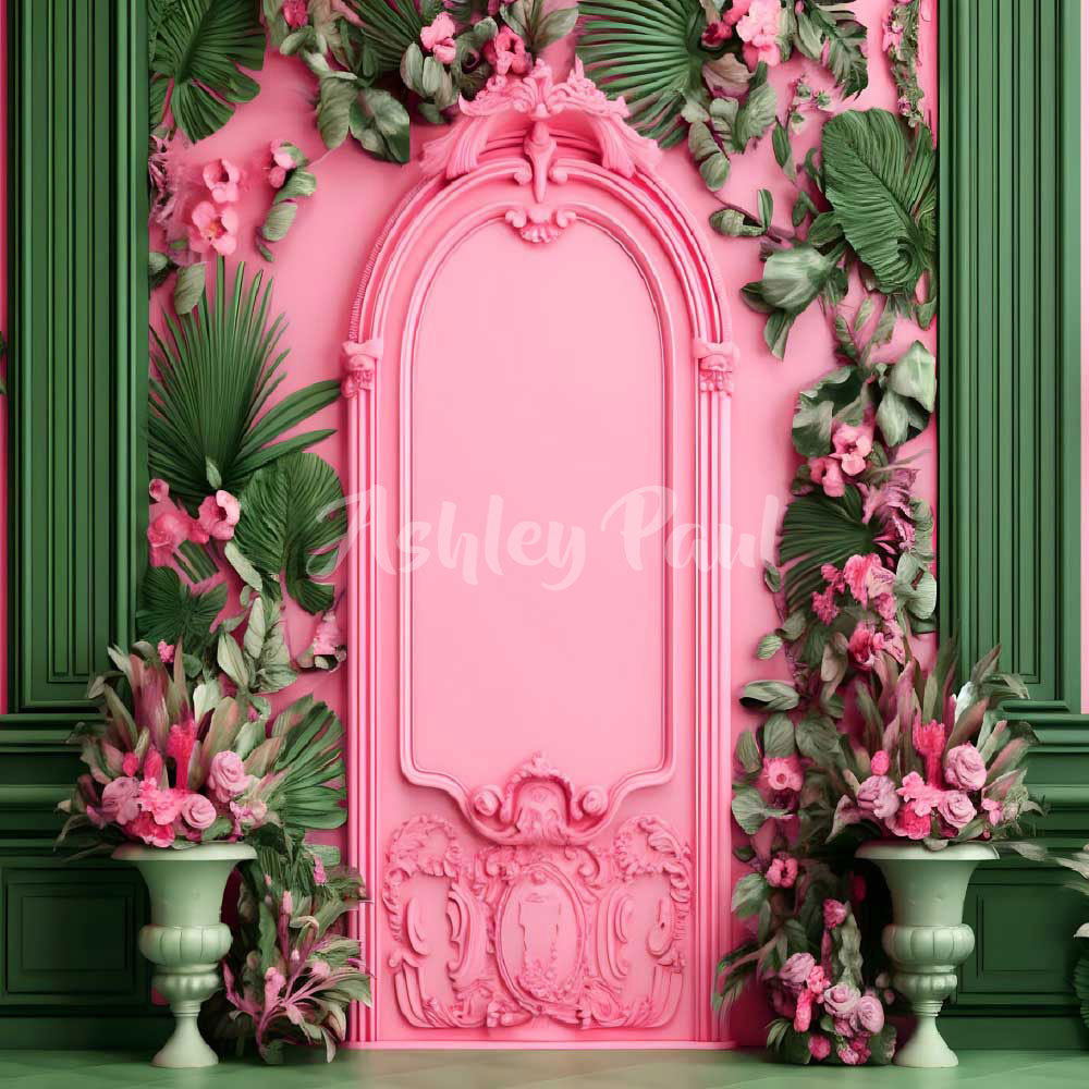 Kate Mur Tropical Plante Poupée Toile de fond conçu par Ashley Paul - Kate Backdrop FR