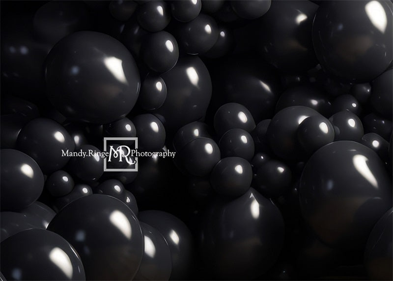 Kate Noir Anniversaire Mur de ballons Toile de fond conçue par Mandy Ringe Photographie
