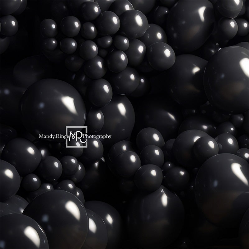 Kate Noir Anniversaire Mur de ballons Toile de fond conçue par Mandy Ringe Photographie