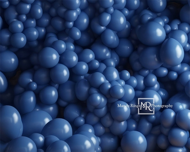 Kate Bleu Ballons Mur Toile de fond conçue par Mandy Ringe